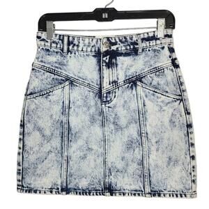 Les Coyotes De Paris Girls Bottoms, "Tanja" 90s Acid Wash Mini Jean Skirt, Sz 18
